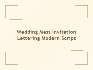 Modern Script Wedding Mass Invitations