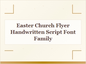 Easter Church Flyer Fonts with Handwritten Script Style